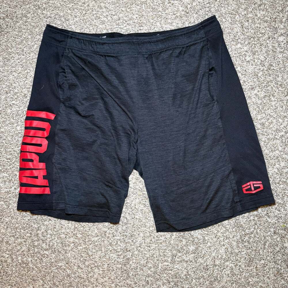 Tapout Compression Shorts Men’s Medium Black Red Athletic Gym Training MMA‎